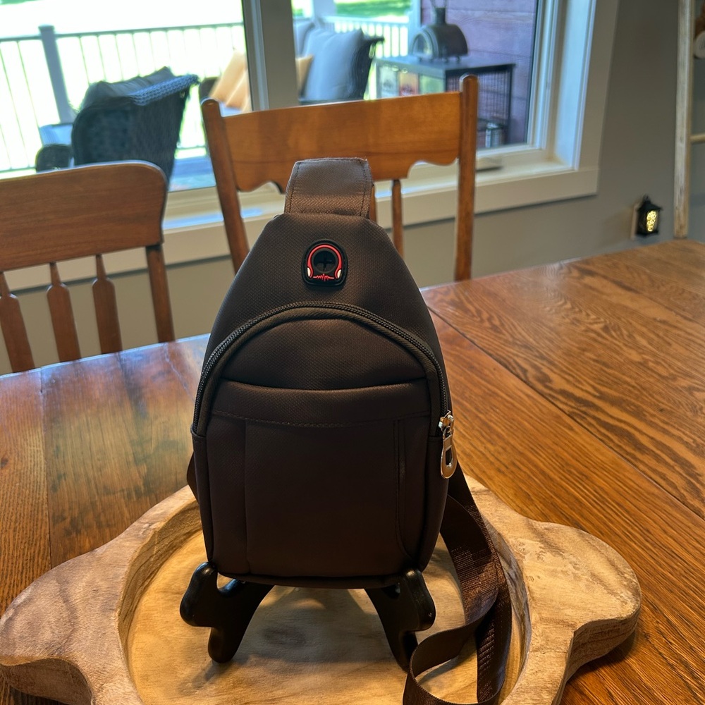 Chic Dark Brown Crossbody Bag